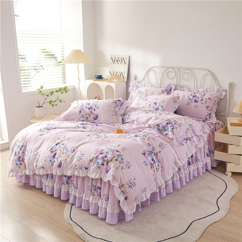 Rafaella Ruffled Cotton Duvet Cover Set