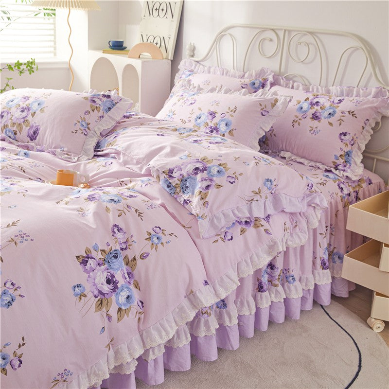 Rafaella Ruffled Cotton Duvet Cover Set