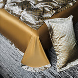 Sophia Gold Cotton Satin Duvet Cover Set