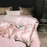 Sophia Pink Cotton Satin Duvet Cover Set