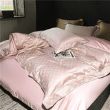 Sophia Pink Cotton Satin Duvet Cover Set