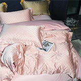 Sophia Pink Cotton Satin Duvet Cover Set