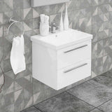 Casa Mare Elke 24" Bathroom Vanity and Ceramic Sink Combo with LED Mirror