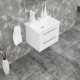 Casa Mare Elke 24" Bathroom Vanity and Ceramic Sink Combo with LED Mirror