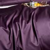 Leila Purple Embroidered Edge Egyptian Cotton Duvet Cover Set