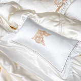 Esana White Embroidery Egyptian Cotton Duvet Cover Set