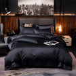 Lakibia Black Silky Soft Egyptian Cotton Bedding Set Duvet Cover Set - Point Design Twin / Fitted Sheet / 4 Pieces pointdsgn.com