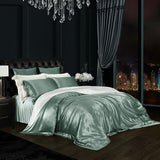 Eloise Pistachio Green Luxury Pure Mulberry Silk Bedding Set