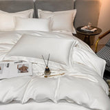 Neo White Silky Cotton Duvet Cover Set