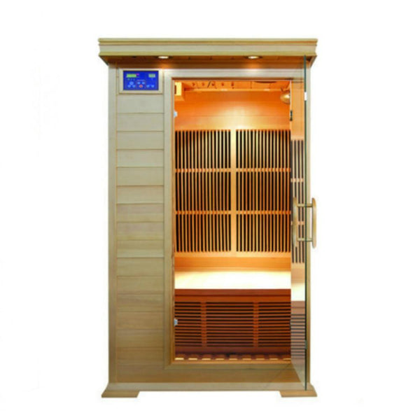 SunRay Barrett 1 Person Hemlock Sauna w/Carbon Heaters