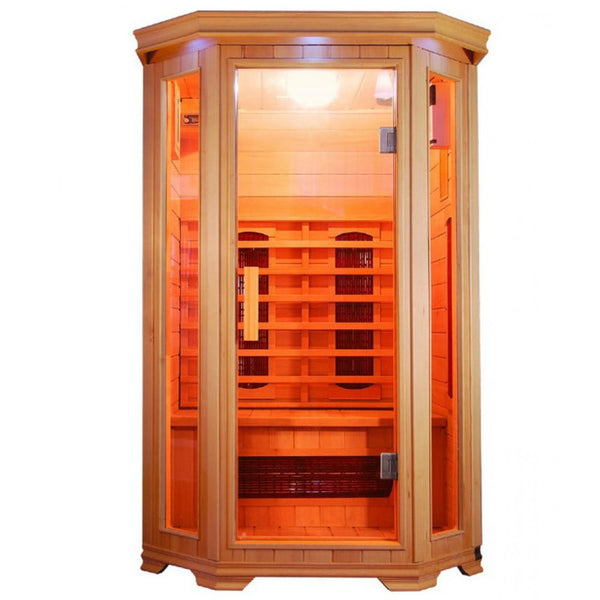 SunRay Heathrow 2 Person Hemlock Sauna w/Ceramic Heaters