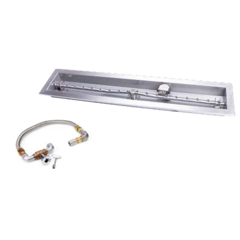 HPC Fire 36" Match-Lit SST Torpedo Trough Fire Pit Insert TOR-CFPK/TRGH36 KIT