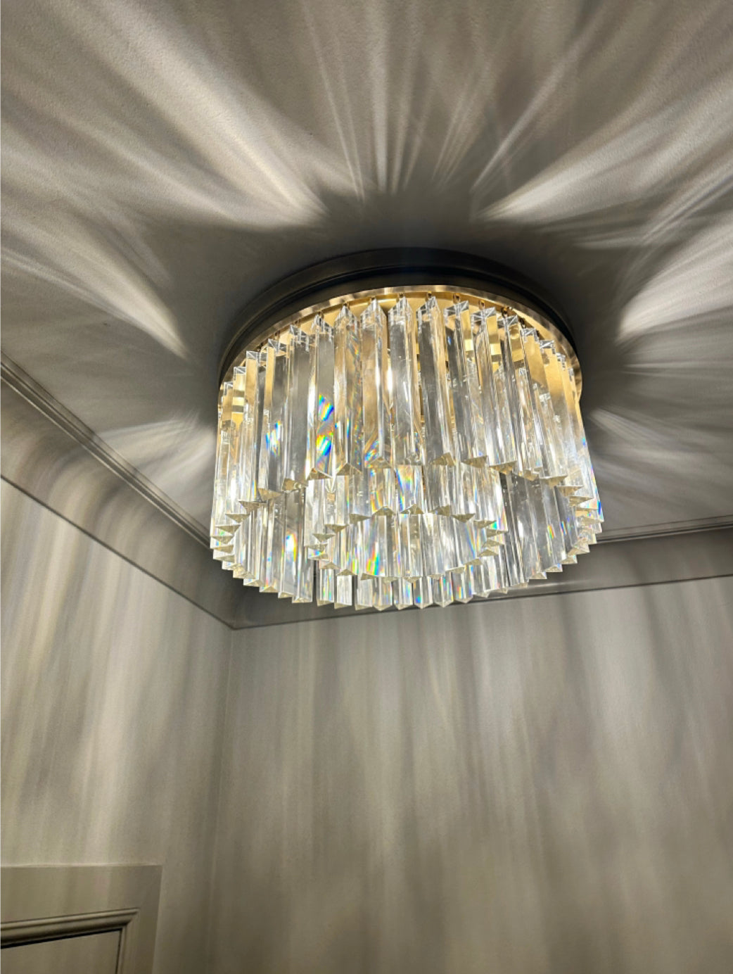 ODEOV Crystal Multi-Layer Round Ceiling 20" 32"