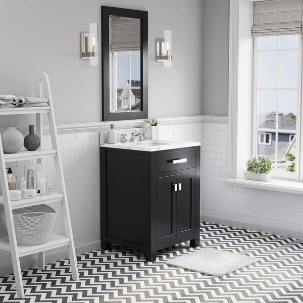 Water Creation Madison 24" Espresso Single Sink Bathroom Vanity With Faucet From The Madison Collection