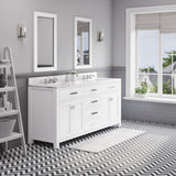 Water Creation Madison 72" Pure White Double Sink Bathroom Vanity From The Madison Collection