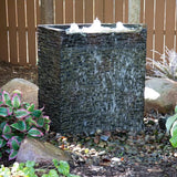 AquaScape Stacked Slate Spillway Wall 32" Landscape Fountain Kit