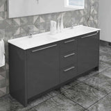 Casa Mare Nona Modern Double Sink Freestanding Bathroom Vanity and Sink Combo