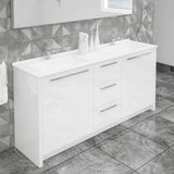 Casa Mare Nona Modern Double Sink Freestanding Bathroom Vanity and Sink Combo