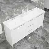 Casa Mare Nona Modern Double Sink Freestanding Bathroom Vanity and Sink Combo