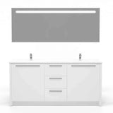 Casa Mare Nona Modern Double Sink Freestanding Bathroom Vanity and Sink Combo