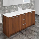 Casa Mare Nona Modern Double Sink Freestanding Bathroom Vanity and Sink Combo