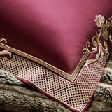 Cleopatra Puce Red Luxury Egyptian Cotton Duvet Cover Set