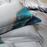 Marmoris Marble Embroidery Egyptian Cotton Duvet Cover Set