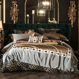 Gloria Embroidery Egyptian Cotton Duvet Cover Set Duvet Cover Set - Venetto Design Queen - 4 Pieces Venettodesign.com