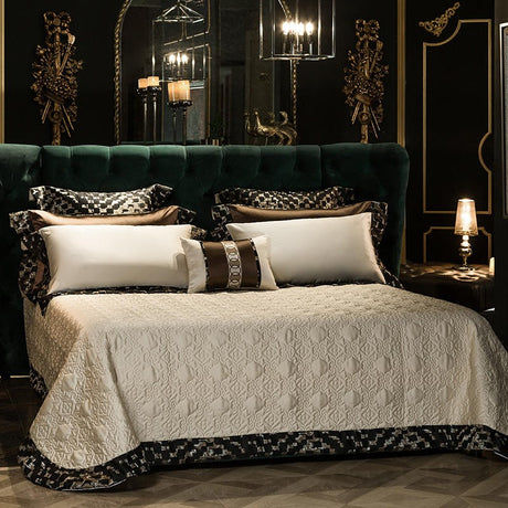 Vesta Embroidery Egyptian Cotton Duvet Cover Set