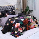 Aida Black Egyptian Cotton Duvet Cover Set