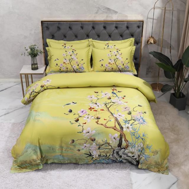 Evelina Egyptian Cotton Duvet Cover Set Duvet Cover Set - Venetto Design Queen / Flat Sheet / 4 Pieces Venettodesign.com