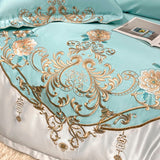 Domitia Flemish Sky Embroidery Egyptian Cotton Duvet Cover Set