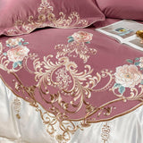 Domitia Berry Embroidery Egyptian Cotton Duvet Cover Set