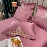 Domitia Berry Embroidery Egyptian Cotton Duvet Cover Set