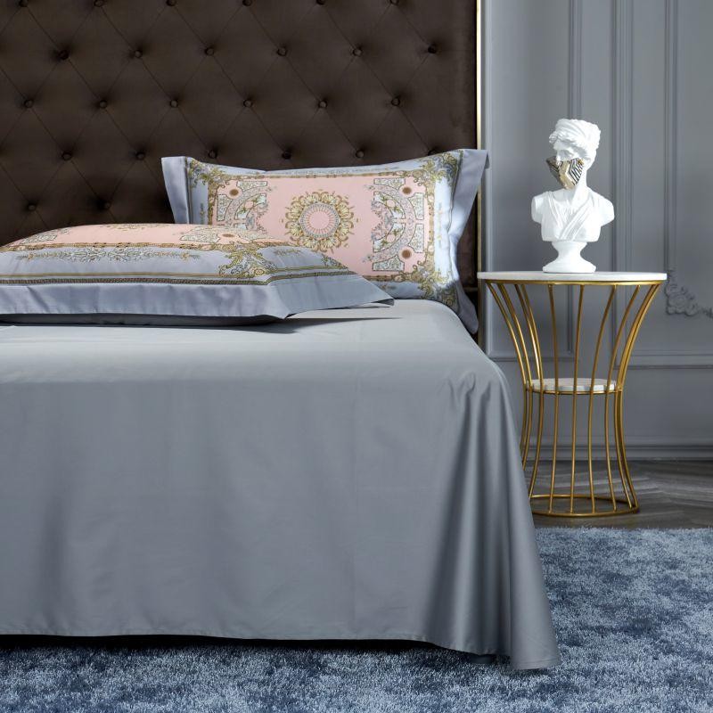 Audrey Art Deco Printed Silky Egyptian Cotton Duvet Cover Set