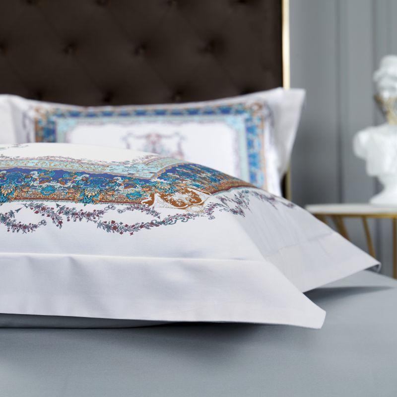 Ava Layered 3D Printed Border Egyptian Cotton Duvet Cover Set