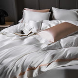 Manya Classic Solid Reversible Egyptian Cotton Duvet Cover Set