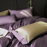 Manya Classic Solid Reversible Egyptian Cotton Duvet Cover Set