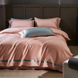 Manya Classic Solid Reversible Egyptian Cotton Duvet Cover Set