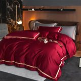 Karine Modern Seamless Solid Egyptian Cotton Duvet Cover Set