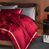 Karine Modern Seamless Solid Egyptian Cotton Duvet Cover Set