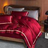 Karine Modern Seamless Solid Egyptian Cotton Duvet Cover Set