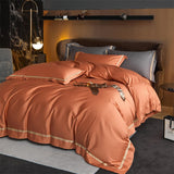 Karine Modern Seamless Solid Egyptian Cotton Duvet Cover Set