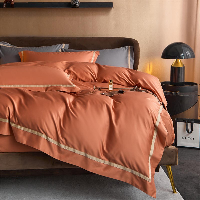 Karine Modern Seamless Solid Egyptian Cotton Duvet Cover Set