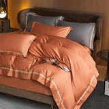 Karine Modern Seamless Solid Egyptian Cotton Duvet Cover Set