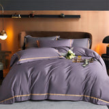 Karine Modern Seamless Solid Egyptian Cotton Duvet Cover Set Duvet Cover Set - Venetto Design Lavender / Double / Fitted Sheet Venettodesign.com