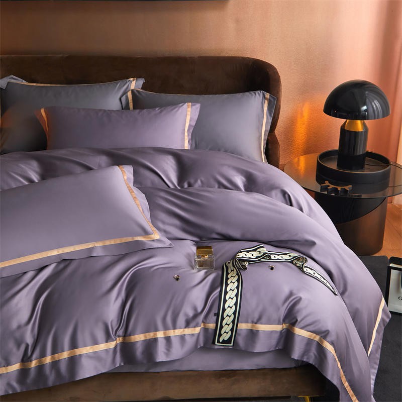 Karine Modern Seamless Solid Egyptian Cotton Duvet Cover Set