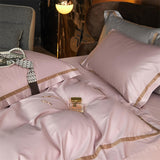 Karine Modern Seamless Solid Egyptian Cotton Duvet Cover Set