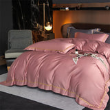 Karine Modern Seamless Solid Egyptian Cotton Duvet Cover Set