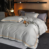 Karine Modern Seamless Solid Egyptian Cotton Duvet Cover Set